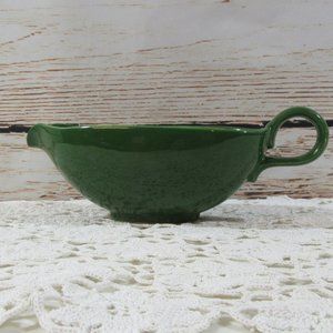 Vintage Homer Laughlin Rhythm forest green gravy boat